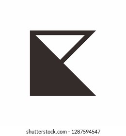 Geometric Square Letter K Business Company Vector Logo Design