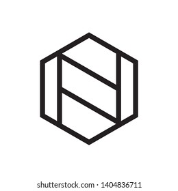 Geometric Square Letter N Space Business Company Vector Logo Design