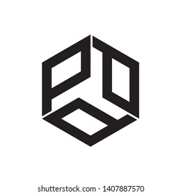 Geometric Square Letter P Space Business Company Vector Logo Design