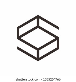 Geometric Square Letter S Business Company Vector Logo Design