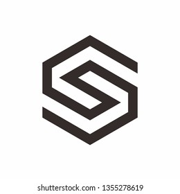 Geometric Square Letter S Business Company Vector Logo Design