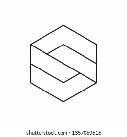 Geometric Square Letter S Business Company Vector Logo Design