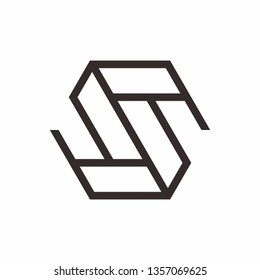Geometric Square Letter S Business Company Vector Logo Design