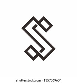 Geometric Square Letter S Business Company Vector Logo Design