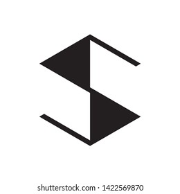 Geometric Square Letter S Business Company Vector Logo Design