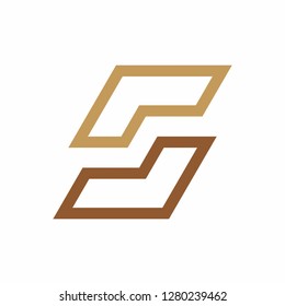 Geometric Square Letter S Space Business Company Vector Logo Design