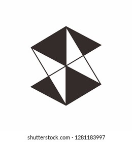 Geometric Square Letter S Space Business Company Vector Logo Design
