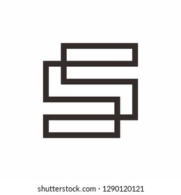 Geometric Square Letter S Space Business Company Vector Logo Design