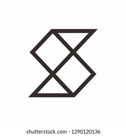 Geometric Square Letter S Space Business Company Vector Logo Design
