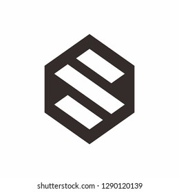 Geometric Square Letter S Space Business Company Vector Logo Design