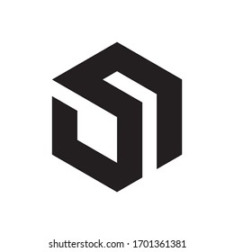 Geometric Square Letter S Space Business Company Vector Logo Design