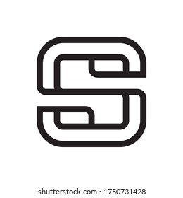 Geometric Square Letter S Space Business Company Vector Logo Design