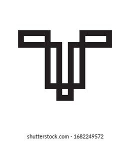 Geometric Square Letter T Pillar Building Business Company Vector Logo Design