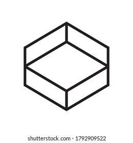 Geometric Square Line Box Business Company Vector Logo Design