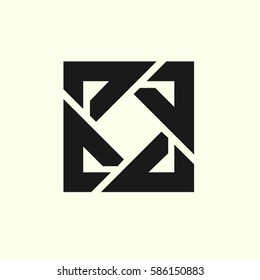 Geometric square logo design