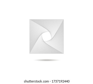 Logo de Geometric Square. Marco cuadrado de trazo. vector - ilustración eps 10.
