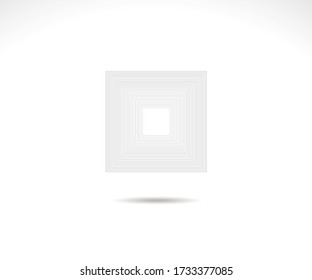 Logo de Geometric Square. Marco cuadrado de trazo. Icono de línea, signo, símbolo, Diseño plano, botón, web, marco de imagen. vector - ilustración eps 10.