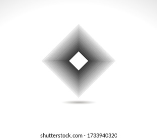 Geometric Square logo. Stroke square frame. Line icon, sign, symbol, Flat design, button, web, picture frame. vector - illustration eps 10.