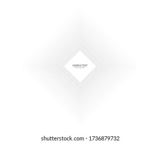 Logo de Geometric Square. Marco cuadrado de trazo. Icono de línea, signo, símbolo, Diseño plano, botón, web, marco de imagen. vector - ilustración eps 10.