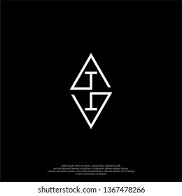 geometric square monogram TT logo letter in modern lines shape design concept