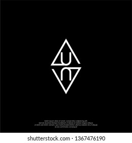 geometric square monogram UU logo letter in modern lines shape design concept