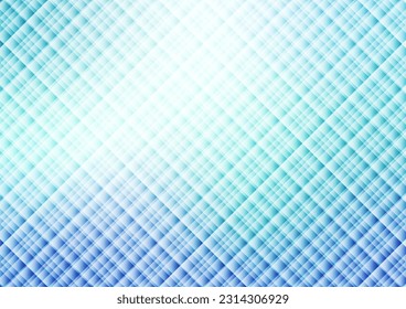 Geometric square pattern line blue light gradient presentation background. vector illustration.