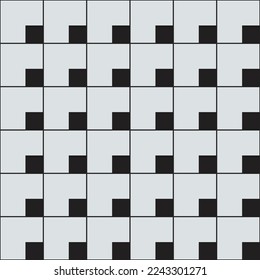 Geometric square pattern on light background, seamless, vector