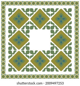 geometric square pattern in vector format for tile and silk shawl