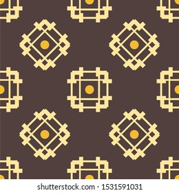 Geometric square pattern with vintage color pallete. Abstract wallpaper for wrapping decoration with background vector illustration
