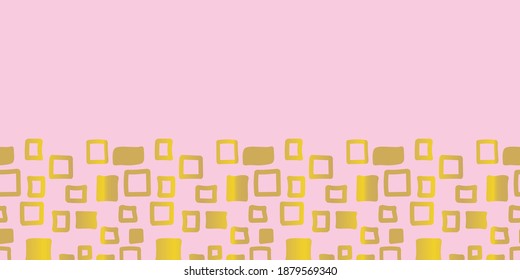 Geometric square rectangle frame border seamless pattern. Modern stylish texture. Vector illustration. Perfect for fashion, decoration, textile design, background and illustration