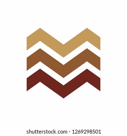 Geometric Square Roof Business Company Vector Logo Design