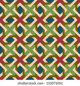 Geometric Square Seamless Pattern. Decorative background.