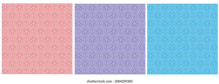 geometric square seamless pattern, various color backgrounds you can choose, good for shirts.