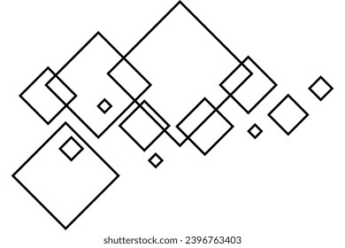 Geometric Square Shapes Background Vector. Square shapes pattern wall wallpaper vector with lines
