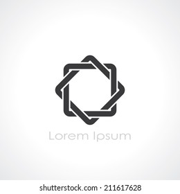 geometric square symbol. abstract template logo design. vector eps8