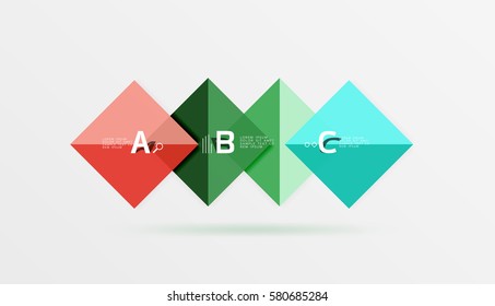 Geometric square and triangle template. Vector template background for workflow layout, diagram, number options or web design