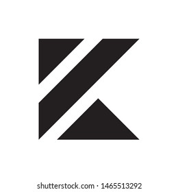 Geometric Square Wood Letter K Business Company Vector Logo Design