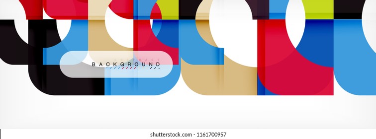 Geometric squares abstract banner. Vector template illustration for business brochure or flyer, presentation and web design layout