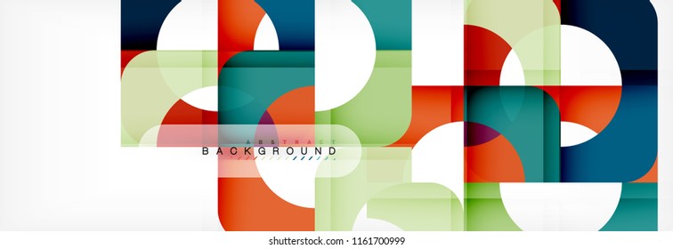 Geometric squares abstract banner. Vector template illustration for business brochure or flyer, presentation and web design layout