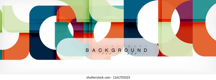 Geometric squares abstract banner. Vector template illustration for business brochure or flyer, presentation and web design layout