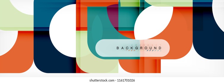 Geometric squares abstract banner. Vector template illustration for business brochure or flyer, presentation and web design layout