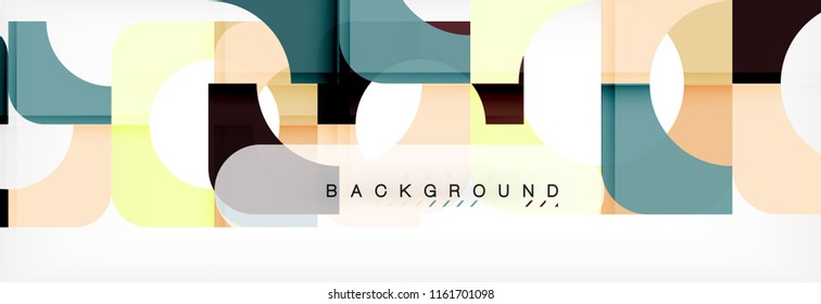 Geometric squares abstract banner. Vector template illustration for business brochure or flyer, presentation and web design layout