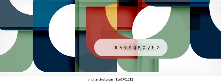 Geometric squares abstract banner. Vector template illustration for business brochure or flyer, presentation and web design layout