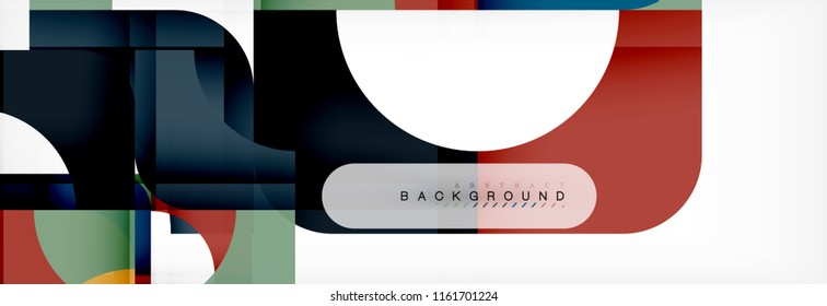 Geometric squares abstract banner. Vector template illustration for business brochure or flyer, presentation and web design layout