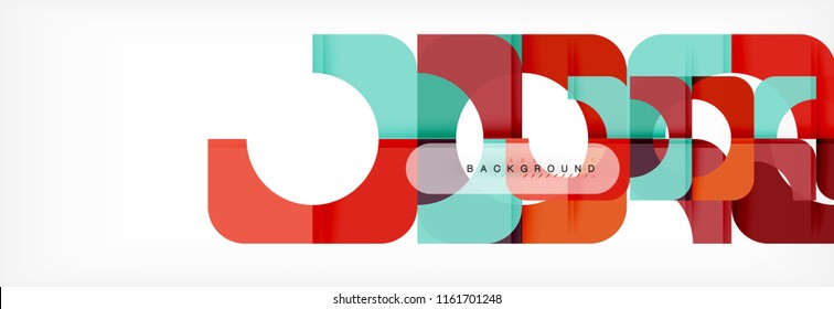 Geometric squares abstract banner. Vector template illustration for business brochure or flyer, presentation and web design layout