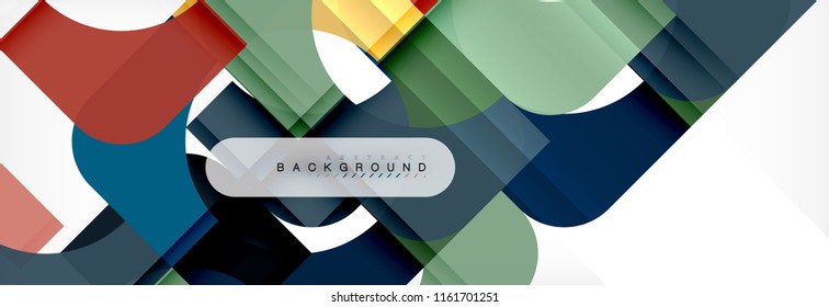 Geometric squares abstract banner. Vector template illustration for business brochure or flyer, presentation and web design layout