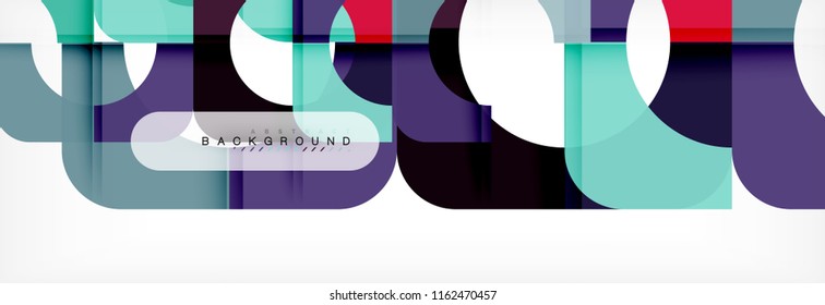Geometric squares abstract banner. Vector template illustration for business brochure or flyer, presentation and web design layout