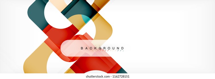 Geometric squares abstract banner. Vector template illustration for business brochure or flyer, presentation and web design layout