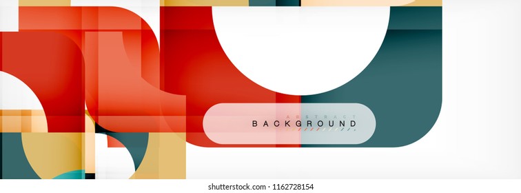 Banner abstrato de quadrados geométricos. Ilustração de modelo de vetor para folheto de negócios ou folheto, apresentação e layout de design da Web