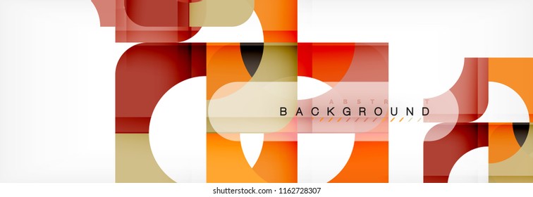 Geometric squares abstract banner. Vector template illustration for business brochure or flyer, presentation and web design layout